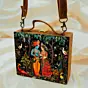 Women Radha Krishna Printed Suitcase Style Clutch