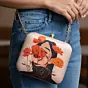 Women Off White Based Flower Girl Printed Clutch