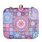 Woman Purple Multipattern Mandala Clutch