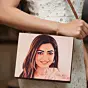 Women Portrait Caricature Personalised Suitcase Style Clutch Bag
