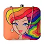 Woman Rainbow Printed Clutch