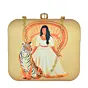 Women Queen With Tiger Printed Clutch