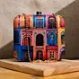 Woman Classic Mughal Doors Printed Clutch