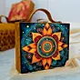 Women Mandala Printed Suitcase Style Clutch