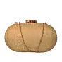 Woman Gold Glitter Clutch