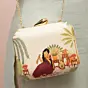 Woman Vintage Courtyard Printed Clutch