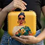 Women Yellow Based Classy Women Printed Clutch