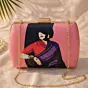 Women Purple Saree Women Clutch