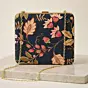 Women Peach Flower Printed MDF Clutch