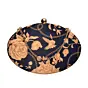 Women Golden Blue Nature Clutch