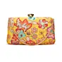 Woman Mustard Yellow Floral Clutch
