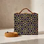 Woman Rustic Floral Symmetrical Suitcase Style