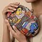 Women Madhubani Printed D-shape Clutch