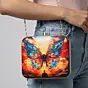 Women Multicoloured Butterfly Printed Clutch