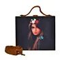 Women Native Blue Eyes Girl Clutch