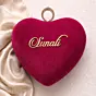 Woman Pink Heart-Shaped Velvet Name Customized Clutch