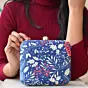 Woman Blue Printed Clutch