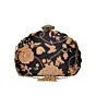 Woman Floral Printed D-shape Clutch