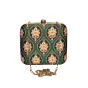 Woman Green Aesthetic Printed Clutch