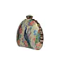 Women Peacock Printed D-shape Clutch