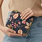Women Peach Flower Printed MDF Clutch