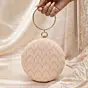 Women Ivory Based Minimal Embroidery Clutch