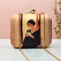 Woman Lady & Cat Elegance Printed Clutch