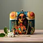 Women Glamourous Girl Printed Clutch