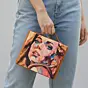 Women Blue Eyes Girl Portrait Clutch