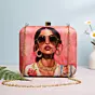Women Modern Muse Woman Portrait Clutch