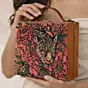 Women Tiger Printed Suitcase Style Clutch