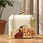 Woman Vintage Courtyard Printed Clutch