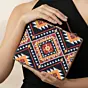Woman Yellow Symmetrical Printed Suitcase Style
