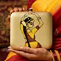 Woman Classical Dance Printed Clutch