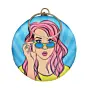 Woman Quirky Woman Round Printed Clutch