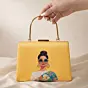Yellow Based Classy Women Printed Clutch