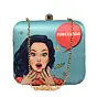 Woman Emerald Green Customised Name Clutch