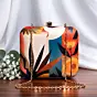 Women Multi-Pattern Abstract Art Printed Clutch