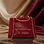 Woman Murli Embroidery Name Customized Clutch