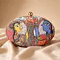 Women Madhubani Printed D-shape Clutch
