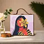 Women Yellow Flower Girl Clutch