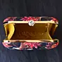 Women Bird and Flower Printed Clutch
