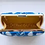 Women Blue and White Floral Printed Clutch