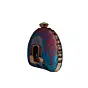 Women Blue Door Printed D-shape Clutch