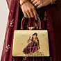 Woman Royal Rajasthani Muse Embroidered Gold Clutch