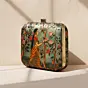 Women Traditional Indian Woman Printed Clutch