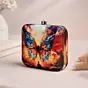 Women Multicoloured Butterfly Printed Clutch