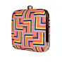 Woman Funky Peach And Yellow Pattern Clutch