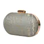 Women Grey Elongated Clutch