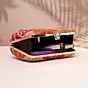 Woman Pink & Red Embroidered Clutch